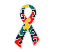 1/2/5/10/25pcs Autism Ribbon Awareness Pin - Celebrate Autism Awareness with Our Puzzle Piece Lapel Pin - Support Advocacy and Raise Awareness - Ideal Gift for Supporters and Advocates, 1 Piece