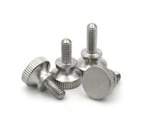 1/2 /5/10 Pcs M2 .5 M3 M4 M5 M6 304 Stainless Steel Hand Tighten Knurled Grip Knob Thumb Screw Bolt Length=3-35mm(1pcs,M6 x 12mm)