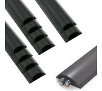 1 2 5 10 Pieces Self Adhesive Cable Management Channel, Power Cable Cover Cord Protector With Wood Grain, PVC Raceway Wire Administer For Home/School/Factory(10 PCS,L x Outer Width 100cm x 30mm)