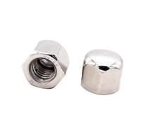 1/2/5/10pc M3 M4 M5 M6 M8 M10 M12 M14 M16 304 A2 stainless steel hexagonal short low cap acorn nut cover blind plate DIN917(M8 5pcs)