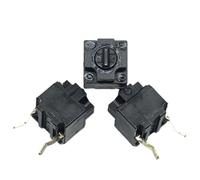 1/2/5/10pcs 2P Mouse Square Button Switch black/brown spots 2pin 2 feet 07T 07K for P-anasonic(Black,For 1piece)