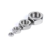 1/2/5/10PCS 4-40 6-32 8-32 10-24 1/4 5/16 3/8 7/16 1/2 3/4 5/8 Inch Hex Hexagon Nut Thread 304 Stainless Steel(5 16 18 5pcs)