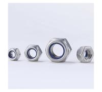 1/2/5/10pcs A2 304 Stainless Steel Fine-Thread Nylon Locknuts M6 M8 M10 M12 M14 M16 M18 M20 PITCH 0.75-1.5MM(5pcs,M10 x 1.0mm)