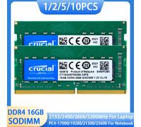 1/2/5/10PCS Crucial Laptop DDR4 RAM SODIMM Memory 8GB 16GB 32GB 3200MHz 2666 2133 2400MHz PC4-21300 17000 19200 25600 NB RAMs