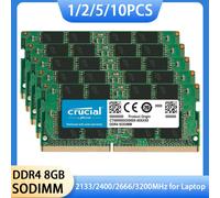 1/2/5 10PCS Crucial Memoria DDR4 RAM Laptop Memory 8GB 16G 32GB 3200MHz 2666 2133 2400MHz SODIMM 260Pin PC4-21300 25600 Notebook