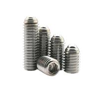 1/2/5/10pcs M3 M4 M5 M6 M8 M10 M12 A2-70 304 Stainless Steel Hex Socket Spring Ball Plunger Grub Bolt Point Set Screw(12mm)