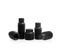 1/2/5/10pcs M3 M4 M5 M6 M8 M10 M12 Grade 12.9 Carbon Steel Convex End Set Screws Black Internal Hexagon Hex Socket Headless Machine(M8x25mm-2pcs)