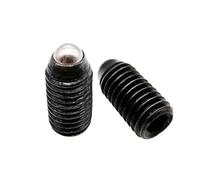 1/2/5/10pcs M3 M4 M5 M6 M8 M10 M12 M16 Black 12.9 304 stainless steel Hex Socket Spring Ball Plunger Grub Bolt Point Set Screw(Grade 12.9 steel,16MM_M12 2PCS)