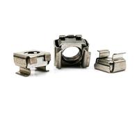 1/2/5/10pcs M4 M5 M6 M8 M10 M12 A2-70 304 Stainless Steel Square Clip Floating Cage Nut for Server Cabinet Shelf Rack Mount(5pcs M8)