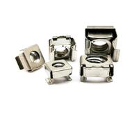 1/2/5/10pcs M4 M5 M6 M8 M10 M12 A2-70 304 Stainless Steel Square Elastic Rack Mount Server Cabinet Shelf Clip Floating Cage Nut(10pcs M6)
