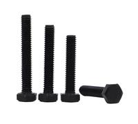 1/2/5/10PCS M5 M6 M8 M10 M12 GB5783 DIN933 Black Grade 8. Alloy Steel Metric Thread Hexagon External Head Cap Screw Bolt(45mm,M6 5pcs)