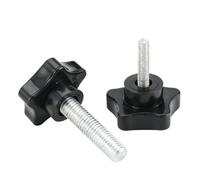 1/2/5/10pcs M6 M8 M10 Black Plum Bakelite Thumb Screws Knobs Bolts Star Hand Tighten(10pcs,M6x30mm)