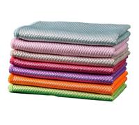 1/2/5/10Pcs Microfiber Kitchen Towel Ultra Soft Magic Cleaning Cloth Absorbent Cleaning Rags Reusable Wipe Cloths Dishcloth(30x40cm 1Pc)