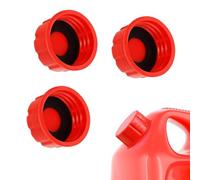 1/2/5 Gallon Fuel Can Cap, Red Coarse Thread, Durable Replacement Lid for Midwest, Briggs and Stratton Petrol Can Replacement Gas Can Cover (Pack of 3)