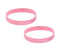 1/2/5 Pack Pink Ribbon Silicone Wristbands Breast Cancer Awareness Bracelets for Women Girls Soft Stretchable October Pink Ribbon Wristbands for Charity Awareness Silicone Bracelets (One Size)
