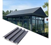 1 2 5 Pcs Corrugated Metal Roofing Sheets, All-Weather Roof Cladding Windproof Board, Customizable(1pc,L 1.2m/3.9ft)