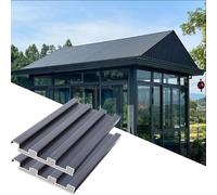 1 2 5 Pcs Corrugated Metal Roofing Sheets, All-Weather Roof Cladding Windproof Board, Customizable(2pcs,L 1.4m/4.6ft)