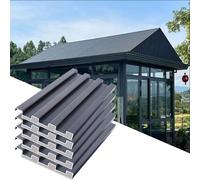 1 2 5 Pcs Corrugated Metal Roofing Sheets, All-Weather Roof Cladding Windproof Board, Customizable(5pcs,L 1.2m/3.9ft)
