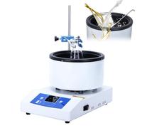 1/2/5L Magnetic Stirrer - 50-2000 RPM, Uniform Heating, Digital Display, Overheat Protection & Adjustable Tand | for Water & Oil Bath Mixing (Oil Bath Function Only for 5L),5L