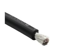 1/2/5M Flexible Cable Soft Silicone Wire 6 4 2AWG High Temperature Battery Heat-resistant Copper Line(Black,5m 6AWG)