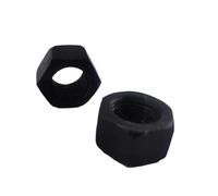 1/2/5pc Black Fine Thread Hexagon Nut M8 M10 M12 M14 M16 M18 M20 M24 M27 M30 M33M36 8. Grade Carbon Steel Hex Screw Bolt Cap(M20 x 1.5 (1pcs))