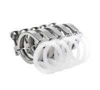 1/2/5pcs 1.5" 2" 2.5" 3" Tri Clamp 50.5/64/77.5/91mm Ferrule OD SS304 Stainless Steel Tri Clover Sanitary Fitting for Home Brewing(2 Piece,1.5Inch x K50.5)