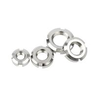 1/2/5pcs 304 Stainless Steel Round Slotted Nut Four Slot Nut M10 M12 M14 M16 M18 M20 M22 M24 M25 M27 M30 M33 M35 M36 M39-M60(QTY 2pcs,M50x1.5mm)