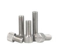 1/2/5pcs 304 Stainless Steel Thumb Screws M2 M2.5 M3 M4 M5 M6 M8 Flat Round Head Knurled Head Manual Adjustment Screws Thumb Bolts(12mm,M2.5 (5Pcs))