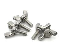 1/2/ 5pcs A2-70 304 Stainless Steel M3 M4 M5 M6 M8 M10 M12 Wing Screw Butterfly Bolt Thumb Screws With Wing Nuts(35mm,M5 (5pcs))