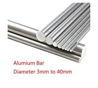 1/2/5pcs Aluminum Bar Linear Rail Ground Shaft Rod Rounds Bars 100/150/200 Mm Length Diameter 3 to 60(Legth 150mm,Diameter 8mm x 2pcs)
