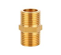 1/2/5pcs Brass Equal Hex Nipple 3/4 Inch Male to Thread 32mm 35mm 50mm 70mm 100mm Fitting Adapter Connectors(M3I4 (32mm),5pcs)