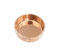 1/2/5pcs Copper End Cap 3/8" 1/2" 10mm to 54mm Copper Stop End Feed Pipe Fitting for Refrigeration Gas Water Oil(38x1.5mm 2pcs)