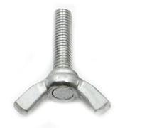 1/2/5pcs M3 M4 M5 M6 M8 M10 304 Stainless Steel/Galvanized Hand Tighten Adjust Bolt Butterfly Wing Head Thumb Screw DIN316(304 stainless,25MM_M10 1PC)
