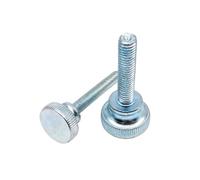 1/2/5pcs M3 M4 M5 M6 M8 M10 Double Deck Curtain Wall Glass Knurl High Step Head Hand Tighten Thumbscrew Adjust Thumb Screw Bolt(Light blue,50MM_M10 (1PC))