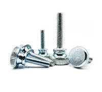 1/2/5pcs M3 M4 M5 M6 M8 M10 Double Deck Curtain Wall Glass Knurl High Step Head Hand Tighten Thumbscrew Adjust Thumb Screw Bolt(5mm,M3 (5pcs))