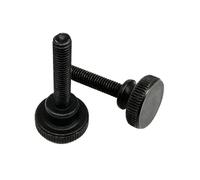 1/2/5pcs M3 M4 M5 M6 M8 M10 Double Deck Curtain Wall Glass Knurl High Step Head Hand Tighten Thumbscrew Adjust Thumb Screw Bolt(Blac,45MM_M10 (1PC))