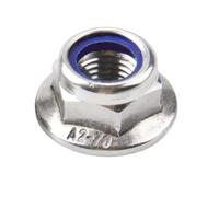 1/2/5pcs M3 M4 M5 M6 M8 M10 M12 304 316 Stainless Steel Hex Flange Nylon Insert Lock Nut Self-locking Nylock Locknut(316 Flat,M5-5pcs)