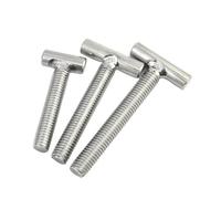 1/2/5pcs M4 M5 M6 M8 M10 M12 M14 M16 T Shape Type Welding Screws Nail Bolts Hammer Head Screw For Chute Rail Miter Track(50mm,M4-5Pcs)
