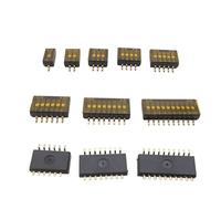 1/2/5Pcs Snap Switch 1.27mm Pitch SMD SMT Slide Type Toggle Dial Switch 1P 2P 3P 4P 5P 6P 8P 10Position Way Doule Row DIP Switch IDGTTLDF(6Pin,1Pcs)