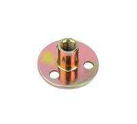 1/2/5pcs Three Holes Locking Flange Nut M8 M10 Carbon Steel Metal Thread Flange Connector Nut For Sofa Furniture Accessory (Color : Colored Zinc-1pcs, Size : M10)