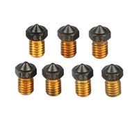 1/2/5Pcs V6 Coated Brass Nozzle 0.2/0.4/0.5/0.6/0.8/1.0mm 1.75mm M6 3D Printer Nozzles(0.6mm,Type A)