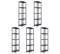 1/2/5x Storage Shelf Rack Black Plastic Display Organiser Multi Sizes vidaXL