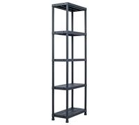 1/2/5x Storage Shelf Rack Black Plastic Display Organiser Multi Sizes vidaXL