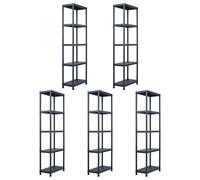 1/2/5x Storage Shelf Rack Black Plastic Display Organiser Multi Sizes vidaXL