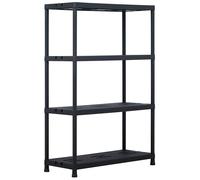 1/2/5x Storage Shelf Rack Black Plastic Display Organiser Multi Sizes vidaXL