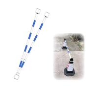 1 2 6 8 10 12 16 20 Packs Reflective Retractable Traffic Cone Bar, Length from 4 to 6.6 ft Expandable Safety Cone Bars, Lightweight Barricade for Road Construction(Blue and White,2pcs)