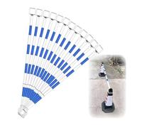 1 2 6 8 10 12 16 20 Packs Reflective Retractable Traffic Cone Bar, Length from 4 to 6.6 ft Expandable Safety Cone Bars, Lightweight Barricade for Road Construction(Blue and White,12pcs)