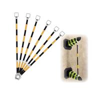 1 2 6 8 10 12 16 20 Packs Reflective Retractable Traffic Cone Bar, Length from 4 to 6.6 ft Expandable Safety Cone Bars, Lightweight Barricade for Road Construction(Yellow and Black,6pcs)