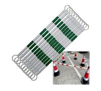 1 2 8 10 20 Pcs Retractable Telescoping Traffic Cone Bar, 4.1' - 6.6' Expandable Lightweight Safety Barrier with Engineer Grade Reflective Tape for Crowd Control(Green and White,10pcs)