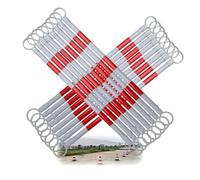 1 2 8 10 20 Pcs Retractable Telescoping Traffic Cone Bar, 4.1' - 6.6' Expandable Lightweight Safety Barrier with Engineer Grade Reflective Tape for Crowd Control(Red and White,16pcs)